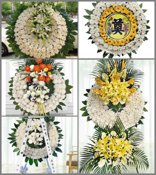 上海崇明区庙镇小竖村花圈速递